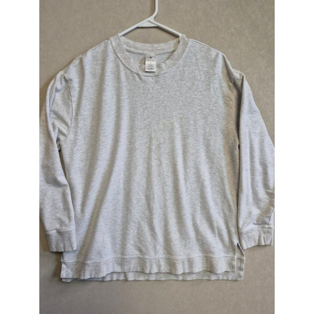 Member's Mark Womens French Terry Sweatshirt Platinum Silver Heather Large L